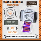 Custom Halloween Digital Candy Bar Wrapper | Printable Candy Bar Covers | Instant Download for Trick-or-Treat Party Favors | Fits 1.55 oz Hershey's Chocolate Bar