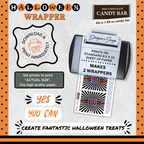 Custom Halloween Digital Candy Bar Wrapper | Printable Candy Bar Covers | Instant Download for Trick-or-Treat Party Favors | Fits 1.55 oz Hershey's Chocolate Bar