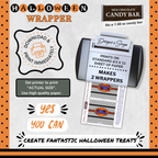 Custom Halloween Digital Candy Bar Wrapper | Printable Candy Bar Covers | Instant Download for Trick-or-Treat Party Favors | Fits 1.55 oz Hershey's Chocolate Bar