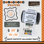 Custom Halloween Digital Candy Bar Wrapper | Printable Candy Bar Covers | Instant Download for Trick-or-Treat Party Favors | Fits 1.55 oz Hershey's Chocolate Bar