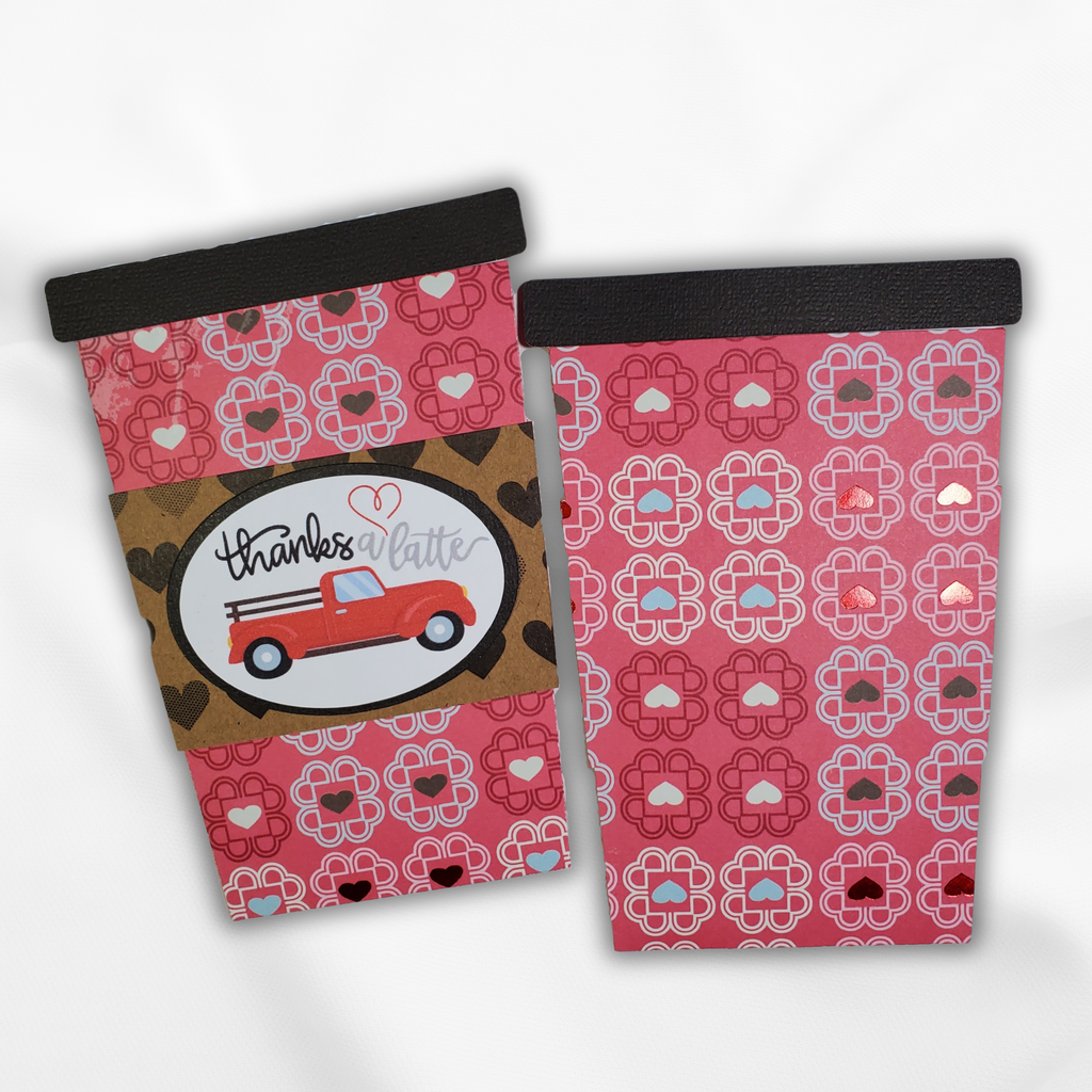 Thanks a Latte Coffee Gift Card Holder, Handmade Thank You Card, Coffee Lover Gift