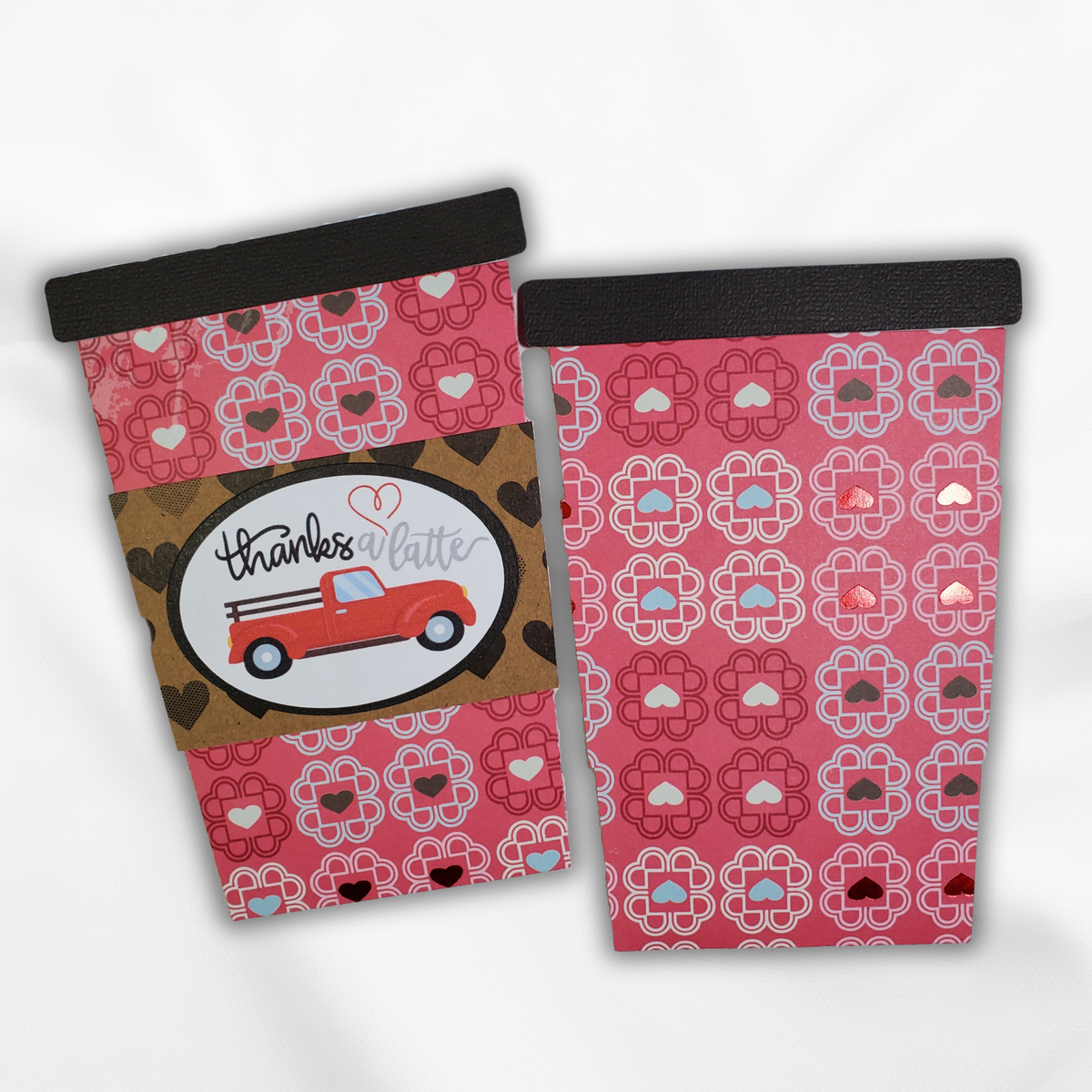 Thanks a Latte Coffee Gift Card Holder, Handmade Thank You Card, Coffee Lover Gift