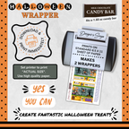 Custom Halloween Digital Candy Bar Wrapper | Printable Candy Bar Covers | Instant Download for Trick-or-Treat Party Favors | Fits 1.55 oz Hershey's Chocolate Bar