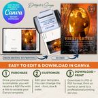 Firefighter Thank You Card | Editable Printable Canva Template | Fireman Appreciation Gift | First Responder Greeting Card, Instant Download