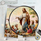 Jesus with Children Easter Candy Bar Wrapper Printable – Faith Based Chocolate Wrap for 1.55 oz Bars – Religious Spring Party Favor - Easter Basket