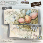 Speckled Easter Eggs Candy Bar Wrapper Printable – Sweet Easter Wishes Chocolate Sleeve – Spring Party Favor for Kids Teachers Friends - Easter Basket