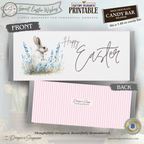 Watercolor Easter Candy Bar Wrapper, Printable Easter Treat Wrapper, Bunny Candy Wrapper, Easter Party Favor, Kids Gift, Classroom Treat - Easter Basket Treat