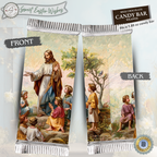 Jesus with Children Easter Candy Bar Wrapper Printable – Faith Based Chocolate Wrap for 1.55 oz Bars – Religious Spring Party Favor - Easter Basket