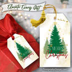 Red Package (Elevate Every Gift)
Printable Christmas gift tag with green tree design shown on red gift box. Banner reads “Elevate Every Gift,” highlighting easy instant download for holiday presents.