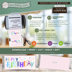 Printable Birthday Candy Bar Wrapper | Kids Birthday Party Favor | 1.55 oz Chocolate Bar (Copy)