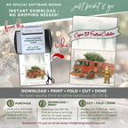 Engine 37 Firetruck Christmas Card Printable • Watercolor Firefighter Santa • Holiday Tree Delivery • Honor the Heroes Collection| A2 (5.5"x4.25") Greeting Card