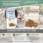 Engine 37 Firetruck Christmas Card · Santa Firefighter with Christmas Tree · Printable Holiday Card • A2 (5.5"x4.25") • Instant Download DIY