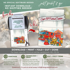 Engine 37 Printable Firetruck Christmas Card • Festive Firehouse Holiday Greeting • First Responder Santa Scene • Instant Download DIY