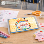 Kids Valentine Candy Bar Wrapper Printable – Classroom Valentine's Treat Wrap for 1.55 oz Chocolate Bars – Happy Valentine’s Day Gift