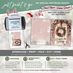 Home for the Holidays Christmas Printable Card • A2 (4.25" x 5.5") Folded Holiday Greeting Note Card • Vintage Design • Christmas Stationery