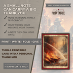 Printable Wildfire Firefighter Thank You Card | A2 Wildland Firefighter Appreciation Card | Fire Crew & First Responder Card