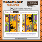 Custom Halloween Digital Candy Bar Wrapper | Printable Candy Bar Covers | Instant Download for Trick-or-Treat Party Favors | Fits 1.55 oz Hershey's Chocolate Bar