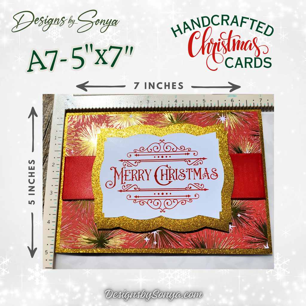 Holiday Greeting Card | Handcrafted Keepsake with Elegant Touches | A7 Christmas Card | Gift for Clients, Loved Ones & Friends