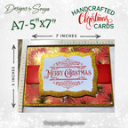 Holiday Greeting Card | Handcrafted Keepsake with Elegant Touches | A7 Christmas Card | Gift for Clients, Loved Ones & Friends