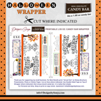 Classroom Activity for Teachers | Halloween Digital Coloring Candy Bar Wrapper | Instant Download Printable for Trick-or-Treat Party Favors