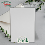 Luxury Handcrafted A7 Christmas Card – Elegant Gold Reindeer with Sheer Bow | Merry Christmas & Happy New Year Greeting Card