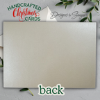 Limited Edition Red & Gold Happy Holidays Card – Handmade A7 Christmas Greeting with Glitter & Bow – Elegant 5x7” Keepsake