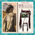 Southwestern Chocolate Leather Clear Crossbody Bag | Concert & Stadium Approved | Azura Myra Bag S-9553