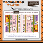 Custom Halloween Digital Candy Bar Wrapper | Printable Candy Bar Covers | Instant Download for Trick-or-Treat Party Favors | Fits 1.55 oz Hershey's Chocolate Bar