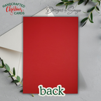 Limited Edition Candy Cane Christmas Card – Handmade A7 Holiday Greeting with Green Bows – 5x7” Peppermint-Themed Keepsake