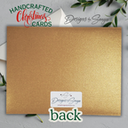 Merry Christmas Ornament Card – Handmade A2 Holiday Greeting in Red & Green with Script Font and Festive Backing – 5.5"x4.25" Card