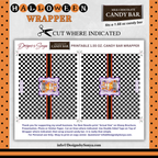 Custom Halloween Digital Candy Bar Wrapper | Printable Candy Bar Covers | Instant Download for Trick-or-Treat Party Favors | Fits 1.55 oz Hershey's Chocolate Bar