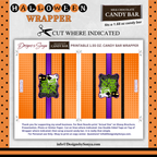 Custom Halloween Digital Candy Bar Wrapper | Printable Candy Bar Covers | Instant Download for Trick-or-Treat Party Favors | Fits 1.55 oz Hershey's Chocolate Bar