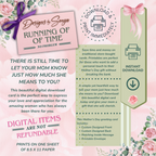 Pink Roses Mother's Day | Custom Designed | 5 x 7 Printable Greeting Card | Matching Envelope Included | Instant Download | Print from Home