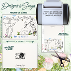 Custom 5 x 7 Printable He is Risen Easter DIY Kid Coloring Greeting Card w/Envelope - Classroom Activity - Instant Download - Print at Home