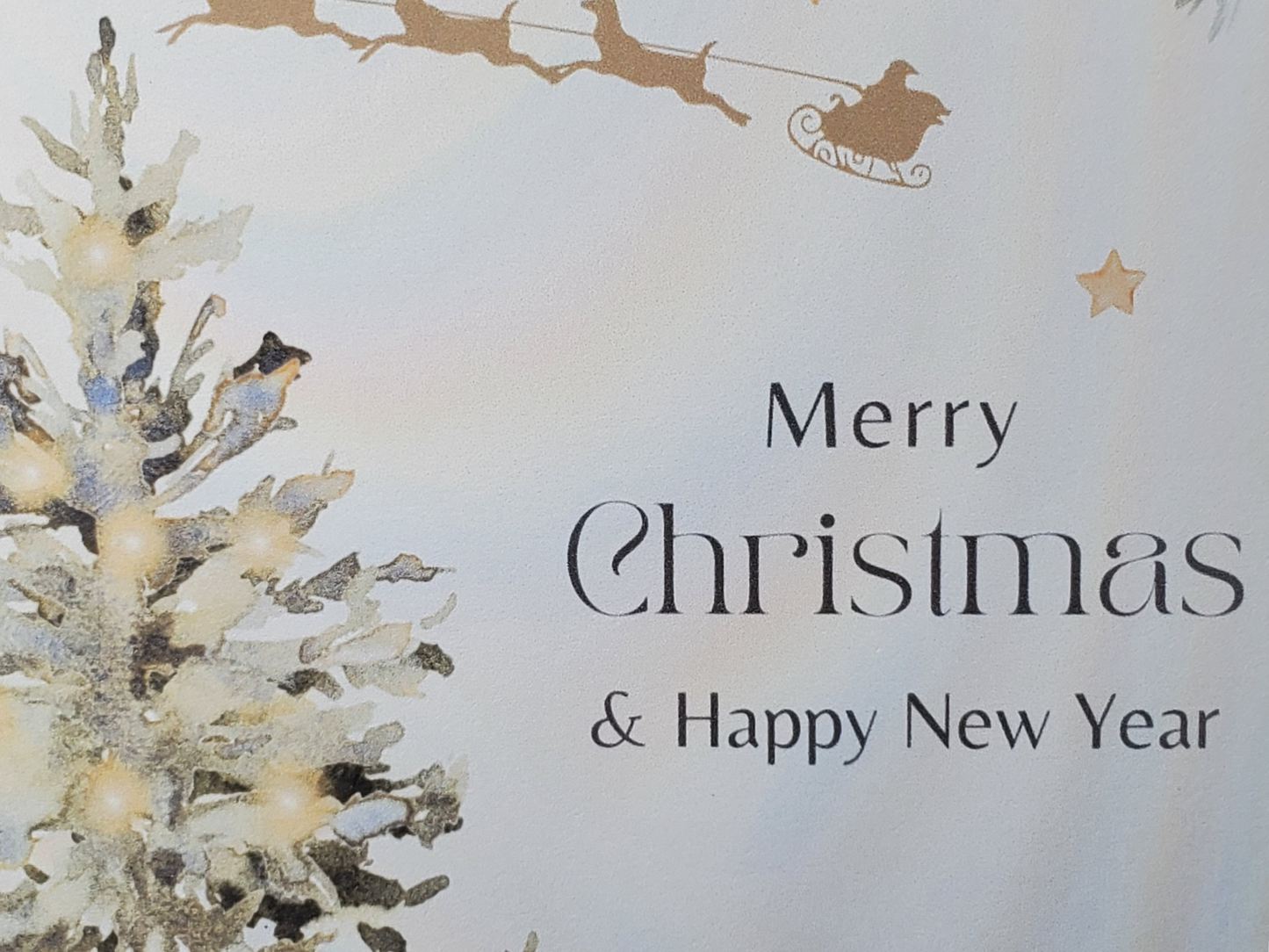 LIMITED EDITION | Elegant Gold Reindeer Christmas Card | 5x7 Luxe Holiday Greeting Card Set | Bespoke Merry Christmas & Happy New Year Card
