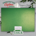 Handmade Christmas Card with Red Bow & Wreath | A7 5x7 Holiday Greeting Card | Unique Christmas Keepsake by Designs by Sonya