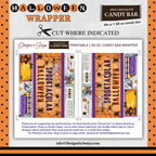 Custom Halloween Digital Candy Bar Wrapper | Printable Candy Bar Covers | Instant Download for Trick-or-Treat Party Favors | Fits 1.55 oz Hershey's Chocolate Bar