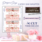 Mother’s Day Candy Bar Wrappers – Printable Chocolate Bar Wrappers – DIY Party Favor