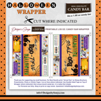 Custom Halloween Digital Candy Bar Wrapper | Printable Candy Bar Covers | Instant Download for Trick-or-Treat Party Favors | Fits 1.55 oz Hershey's Chocolate Bar