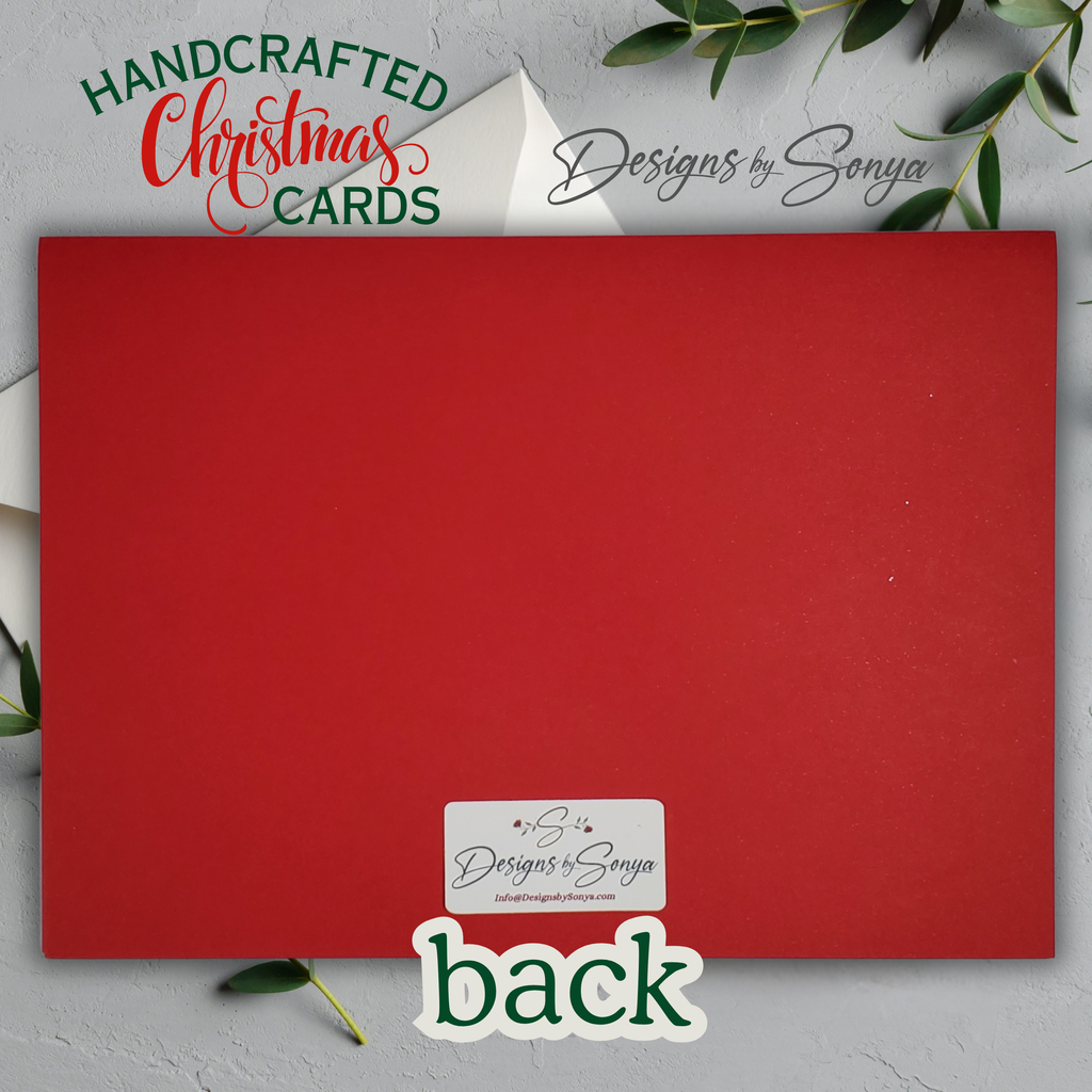 Good Cheer Holiday Card with Red Mugs | Handcrafted A7 Christmas Card | Fun Festive Greeting for Friends, Family, or Corporate Gifting