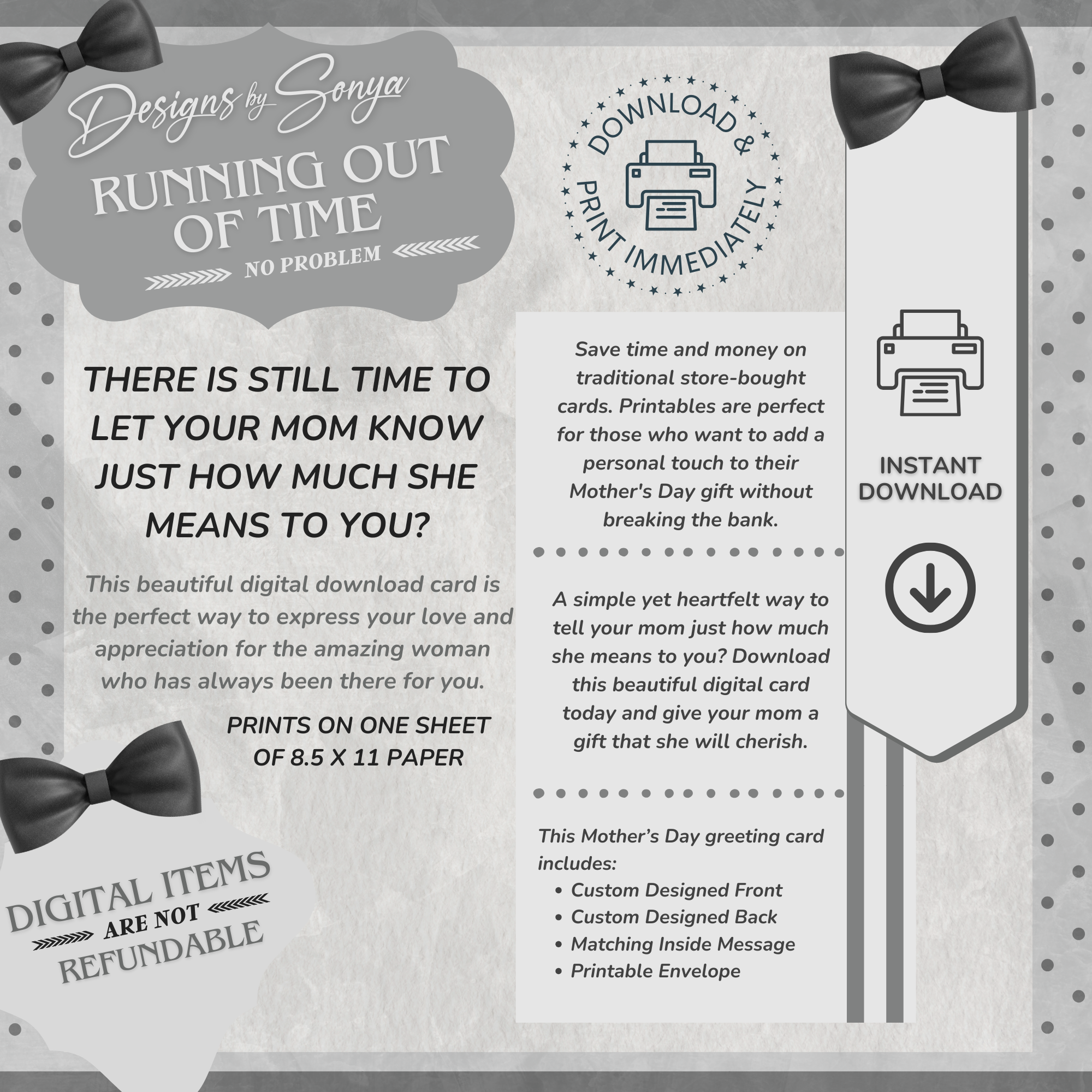 Father's Day - Best Dad Ever | Custom Designed | Printable Greeting Card | Matching Envelope Included | Instant Download | Print at Home