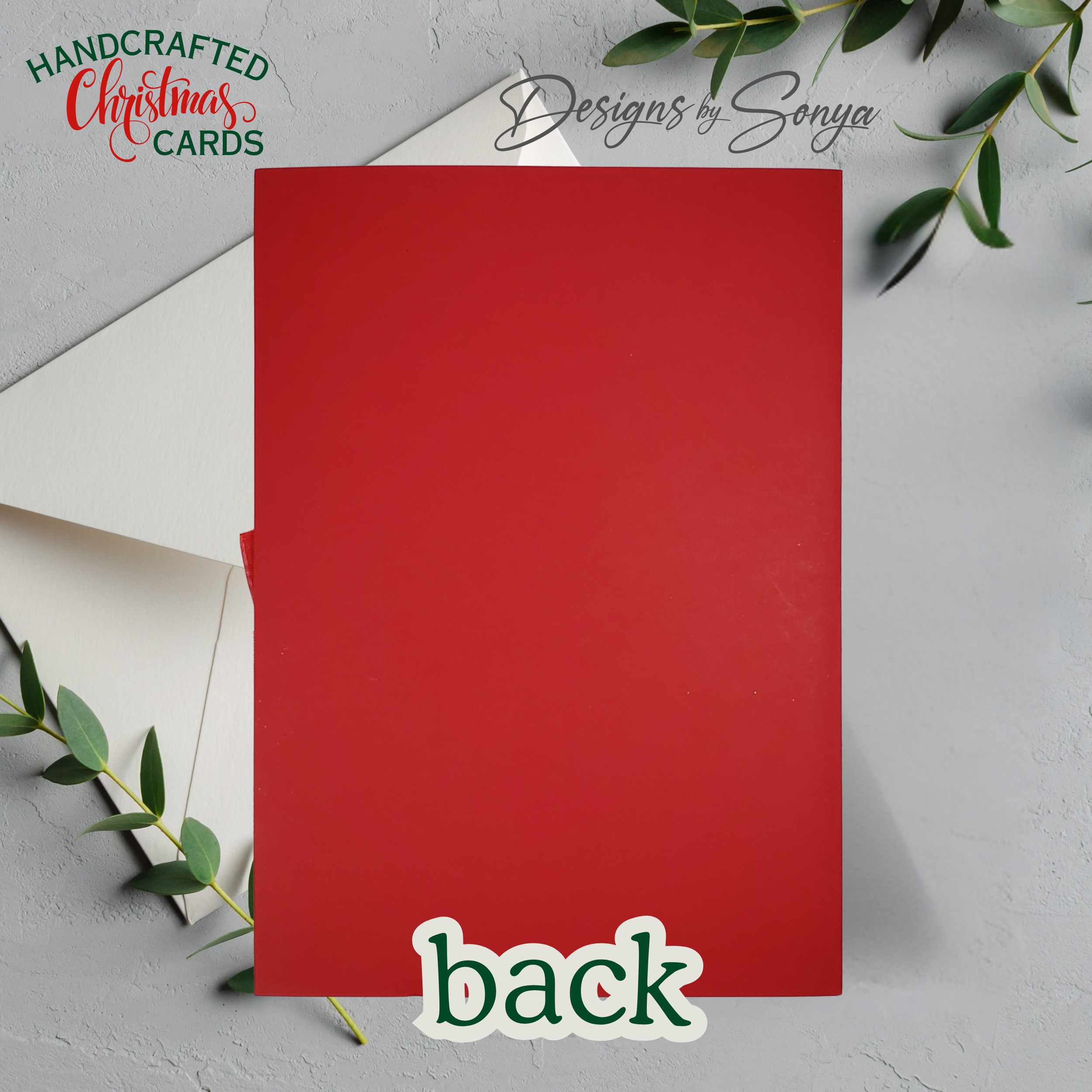 Handmade Green Glitter Christmas Card with Red Bow – Elegant A7 Holiday Card for Corporate Gifting, Religious or Family Keepsake