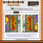 Custom Halloween Digital Candy Bar Wrapper | Printable Candy Bar Covers | Instant Download for Trick-or-Treat Party Favors | Fits 1.55 oz Hershey's Chocolate Bar
