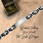Lord's Prayer | Stainless Steel ID Style Bracelet | Michael Anthony Jewelry | Brand New in Box | Perfect Gift for Graduation or Father's Day