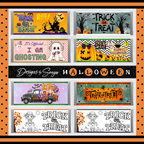 Halloween Gnomes & Spooky Truck Wrapper | Instant Download for Party Favors | Printable Fits 1.55 oz Milk Chocolate Candy Bar