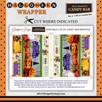 Custom Halloween Digital Candy Bar Wrapper | Printable Candy Bar Covers | Instant Download for Trick-or-Treat Party Favors | Fits 1.55 oz Hershey's Chocolate Bar