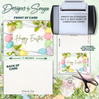 Happy Easter Egg Framed | Custom Designed | 5 x 7 Printable Greeting Card | Matching Envelope Included | Instant Download | Print from Home