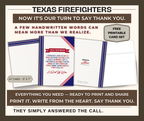 First Responder Thank You Card, A7 A Real Life Hero, Free Printable Card Set
