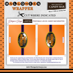 Custom Halloween Digital Candy Bar Wrapper | Printable Candy Bar Covers | Instant Download for Trick-or-Treat Party Favors | Fits 1.55 oz Hershey's Chocolate Bar