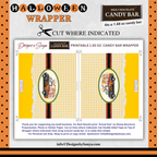 Halloween Gnomes & Spooky Truck Wrapper | Instant Download for Party Favors | Printable Fits 1.55 oz Milk Chocolate Candy Bar